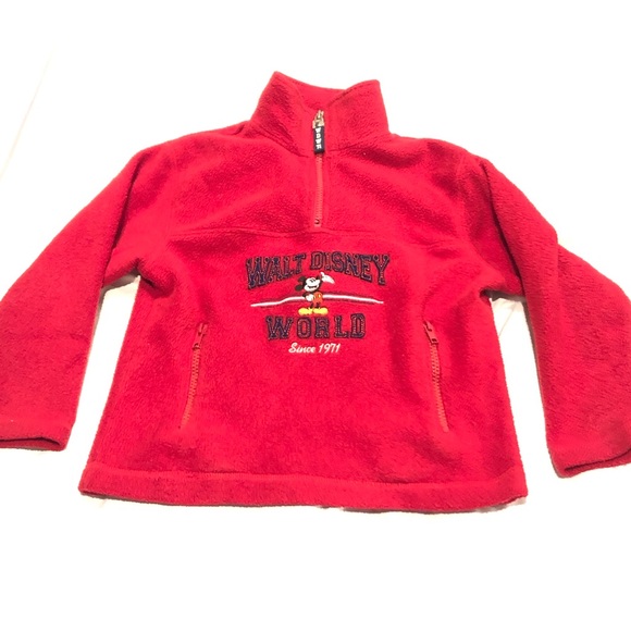 Vintage Disney WDW Embroidered Fleece Quarter Zip